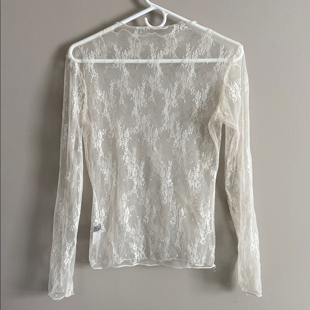Elegant Cream Lace Women's Top
